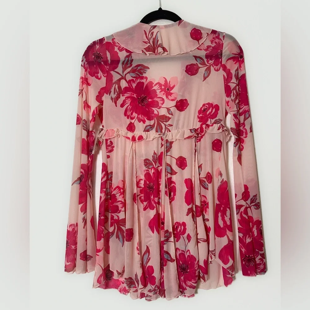 Free People Wildest Dream Tunic in Warm Pink Combo size Small NWT